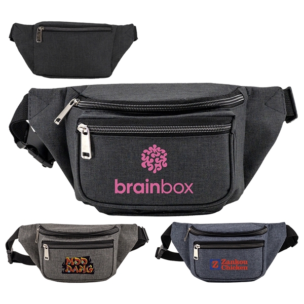 Triple Zipper Heather Fanny Pack... from ASI 31517 Admart Products / Admart Line