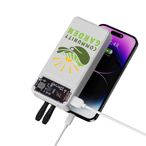 The Winnetka Transparent Corded Power Bank combines style and practicality in... from ASI 90154 Sunjoy Group Inc