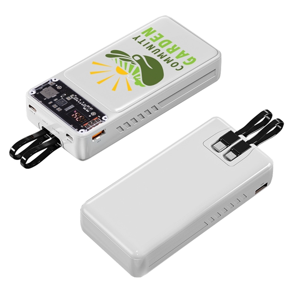 The Winnetka Transparent Corded Power Bank combines style and practicality in... from ASI 90154 Sunjoy Group Inc