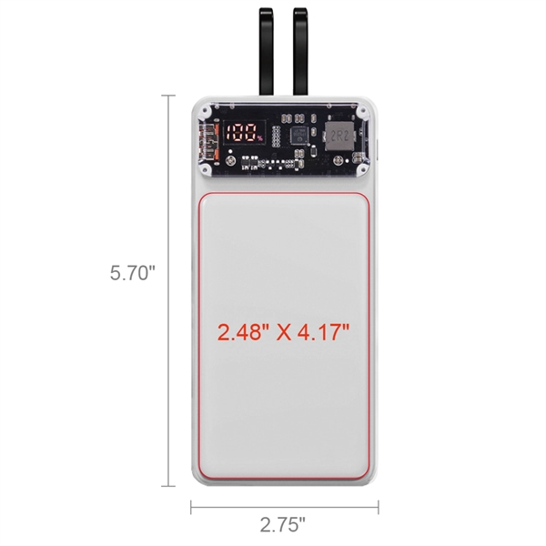 The Winnetka Transparent Corded Power Bank combines style and practicality in... from ASI 90154 Sunjoy Group Inc