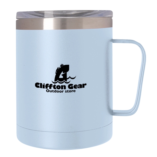 12 oz. double wall stainless steel mug with a powder coated... from ASI 61125 Hit Promotional Products / Hit®