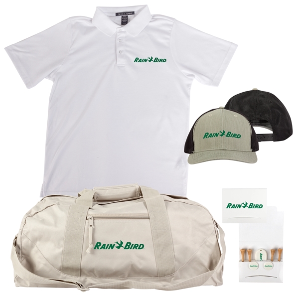 Duffle bag, hats, golf balls, tees, marker, divot tool, shirt... from ASI 44900 NC Custom (CI/Lanco) / Lanco