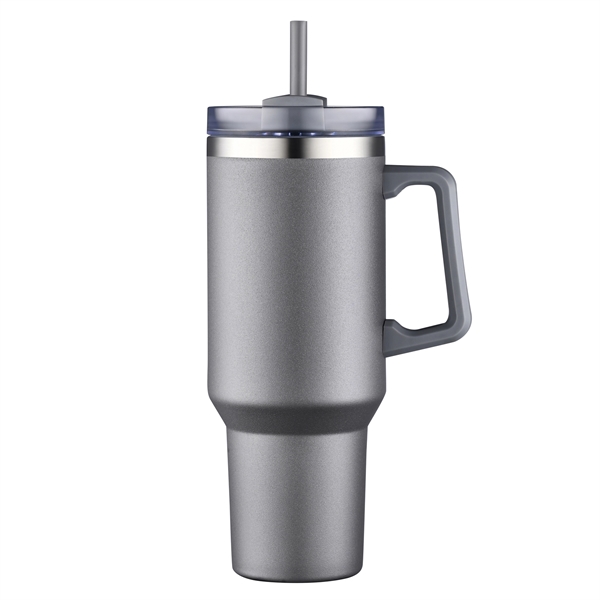 40 Oz S/S Travel Mug With Handle and Straw... from ASI 79535 Primetime / Primetime