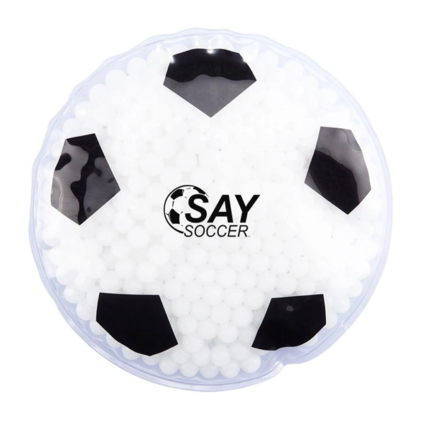 4 1/2" soccer ball-shaped hot/cold gel pack.... from ASI 63549 Jornik Manufacturing Corp / Jornik