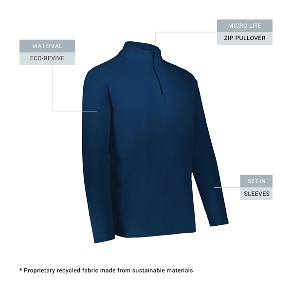 Micro-Lite Fleece 1/4 Zip Pullover with 5.3 ounce 70% recycled polyester/30%... from ASI 37461 Augusta Sportswear