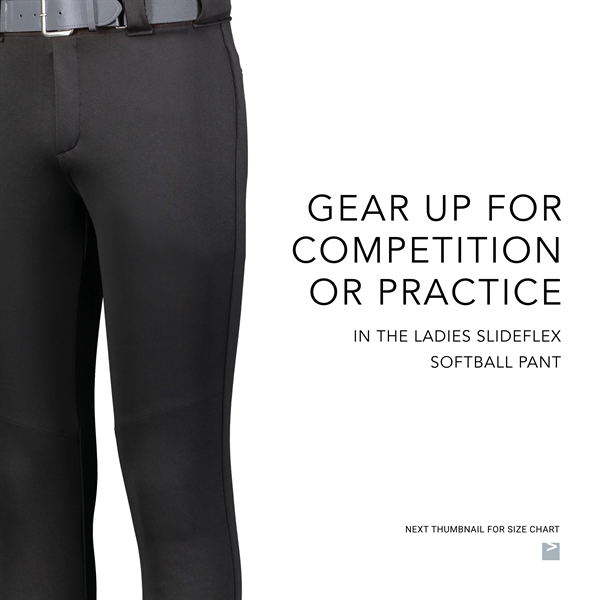 Ladies Slideflex Softball Pant 16 ounce per linear yard, 100% polyester... from ASI 37461 Augusta Sportswear / Augusta Sportswear, Inc. d/b/a Momentec Brands