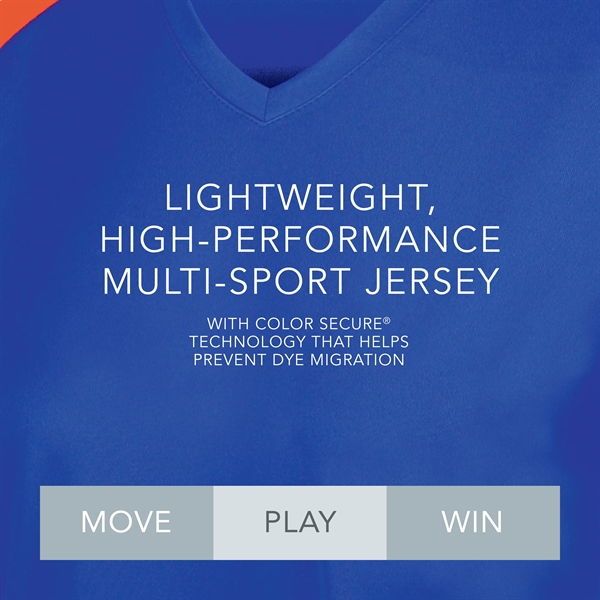 Lightweight wicking knit and breathable mesh underarms keep this jersey game-ready... from ASI 37461 Augusta Sportswear / Augusta Sportswear, Inc. d/b/a Momentec Brands