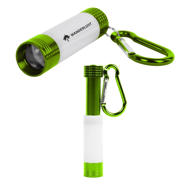 2.5" extra bright LED flashlight in assorted colors with metal carabiner... from ASI 61125 Hit Promotional Products / Hit®