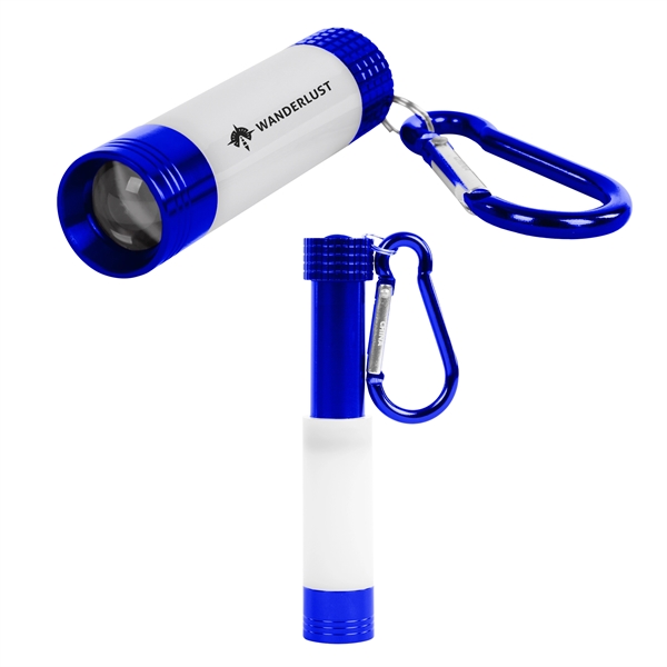 2.5" extra bright LED flashlight in assorted colors with metal carabiner... from ASI 61125 Hit Promotional Products / Hit®