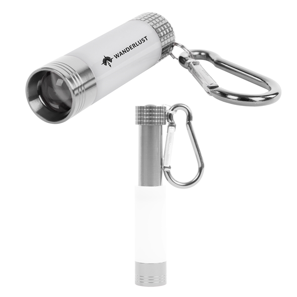 2.5" extra bright LED flashlight in assorted colors with metal carabiner... from ASI 61125 Hit Promotional Products / Hit®