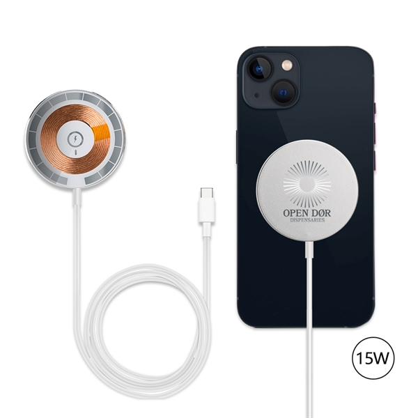 The Naperville Transparent MagSafe Wireless Charging Pad is a stylish and... from ASI 90154 Sunjoy Group Inc