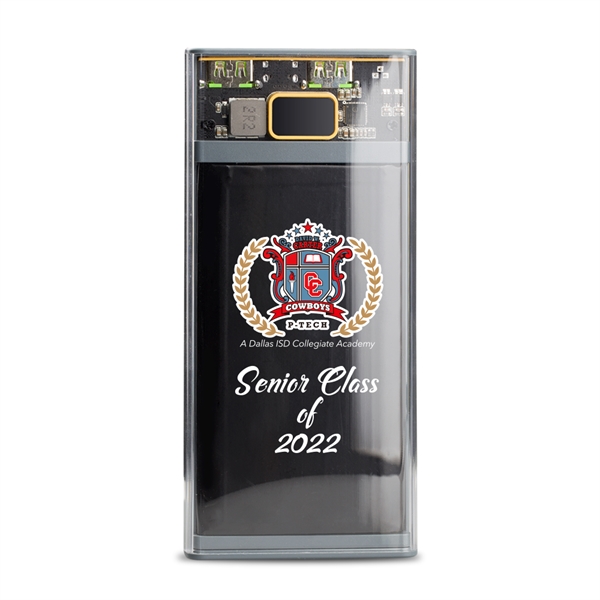 The Nauvoo Transparent QuickCharge Power Bank is a stylish, transparent fast-charging... from ASI 90154 Sunjoy Group Inc