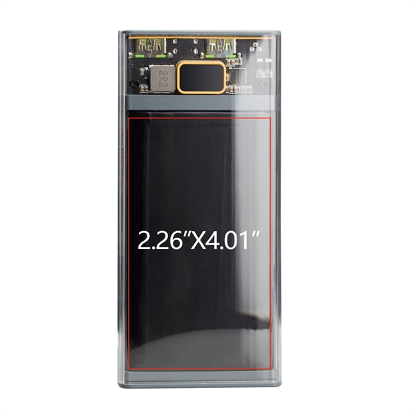 The Nauvoo Transparent QuickCharge Power Bank is a stylish, transparent fast-charging... from ASI 90154 Sunjoy Group Inc