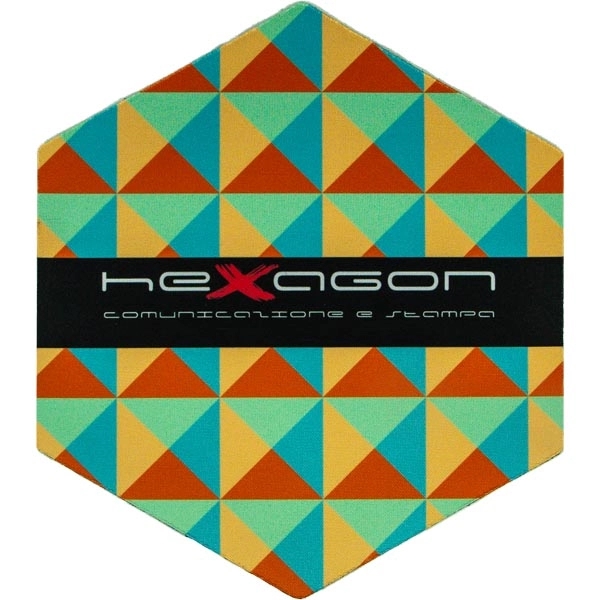 7.38" x 8.52" x 0.125" hexagon shaped mouse pad with edge-to-edge... from ASI 57653 Gold Bond