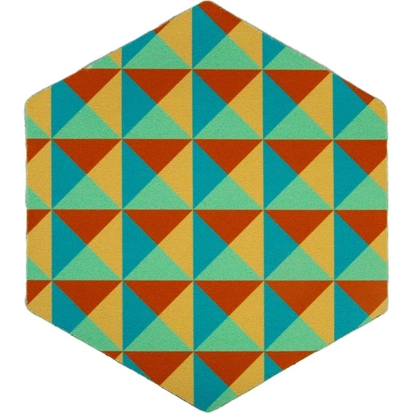 7.38" x 8.52" x 0.125" hexagon shaped mouse pad with edge-to-edge... from ASI 57653 Gold Bond