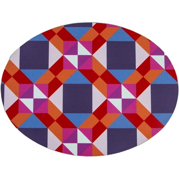 9" x 6.75" x 0.125" oval-shaped mouse pad with edge-to-edge sublimation... from ASI 57653 Gold Bond