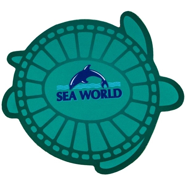 Turtle-shaped mouse pad with edge-to-edge sublimation printing.... from ASI 57653 Gold Bond