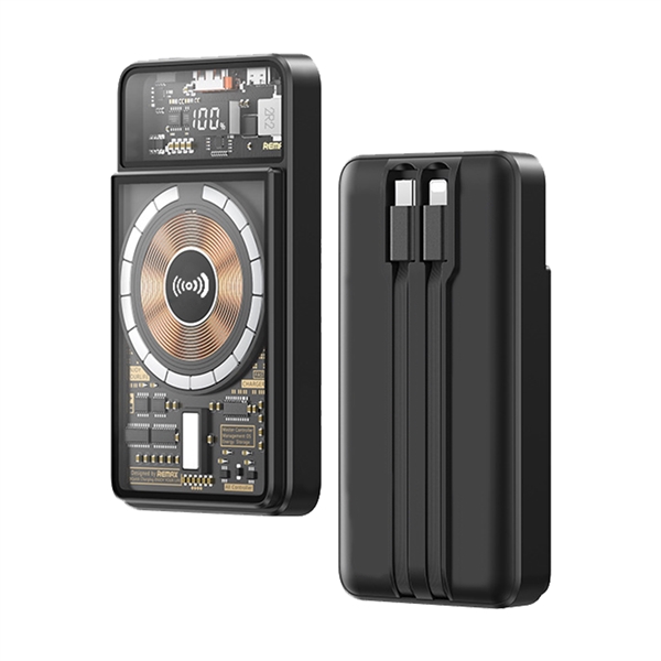 A transparent power bank that showcases quality components and features advanced... from ASI 90154 Sunjoy Group Inc