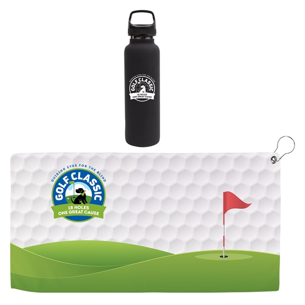 Insulated Bottle Gift & Golf Towel Gift Set... from ASI 44900 NC Custom (CI/Lanco) / Lanco