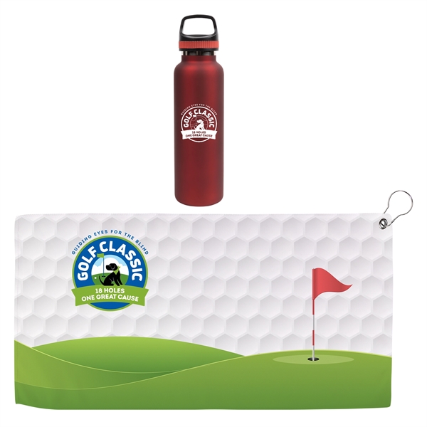 Insulated Bottle Gift & Golf Towel Gift Set... from ASI 44900 NC Custom (CI/Lanco) / Lanco