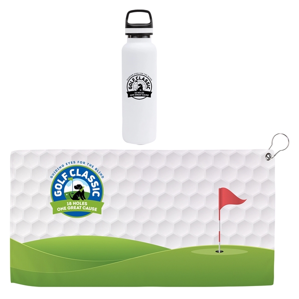Insulated Bottle Gift & Golf Towel Gift Set... from ASI 44900 NC Custom (CI/Lanco) / Lanco