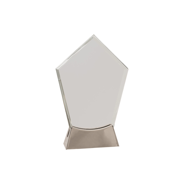 7 1/2" Clear Peak Platinum Glass Award w/ Metal Base... from ASI 74601 Calico