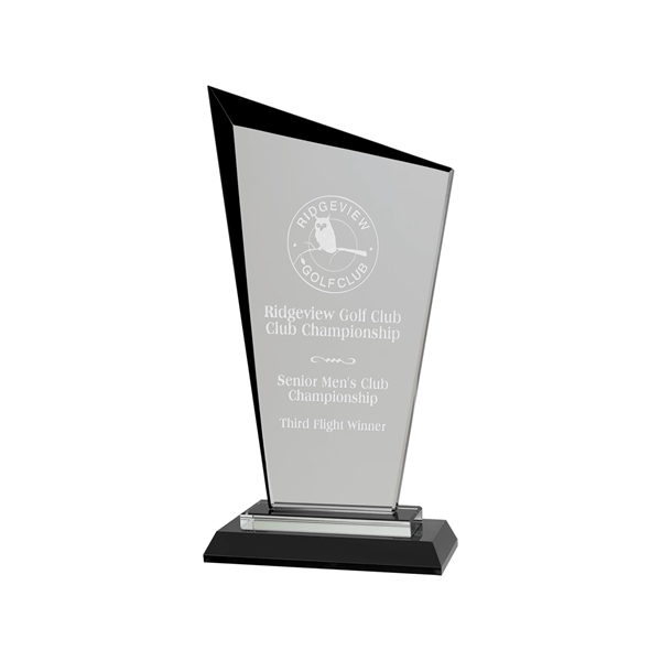 9" Black Razor Glass Award... from ASI 74601 Calico