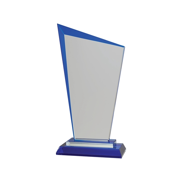9" Blue Razor Glass Award... from ASI 74601 Calico