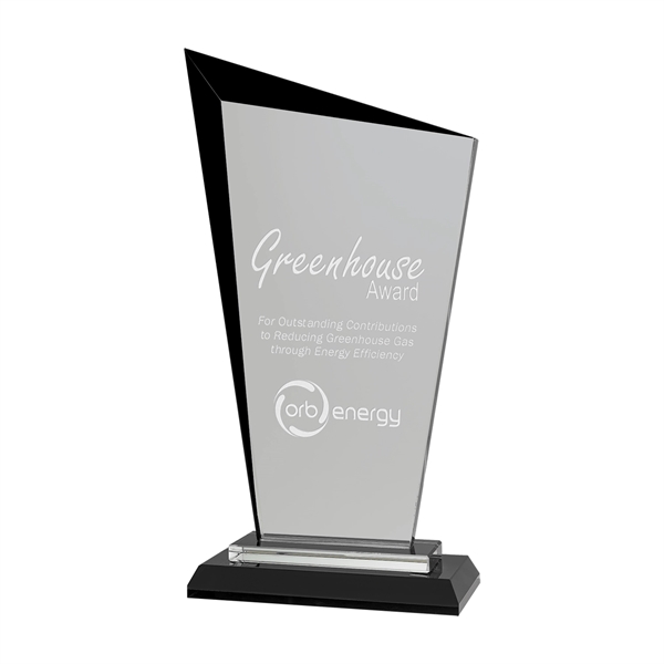 9 1/2" Black Razor Glass Award... from ASI 74601 Calico