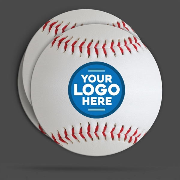 Home run with this Baseball Round Coaster! With a realistic design... from ASI 43530 California Tattoos