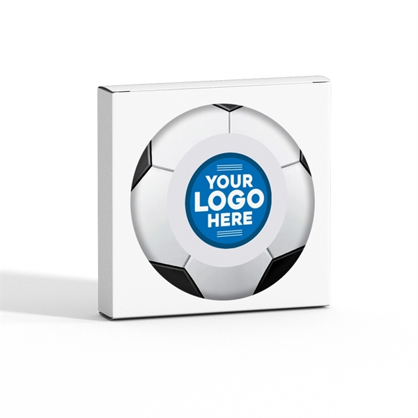 Goal-worthy soccer-themed coaster in a 4" round size. 2 sided printing... from ASI 43530 California Tattoos