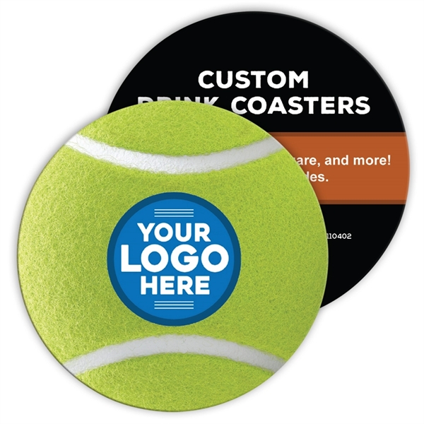 Tennis-themed round coasters with full-color, 2-sided print (2nd side free). Eco-friendly... from ASI 43530 California Tattoos