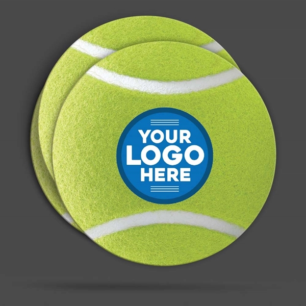 Tennis-themed round coasters with full-color, 2-sided print (2nd side free). Eco-friendly... from ASI 43530 California Tattoos
