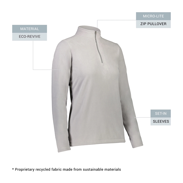 Ladies Micro-Lite Fleece 1/4 Zip Pullover featuring 5.3 ounce 70% recycled... from ASI 37461 Augusta Sportswear