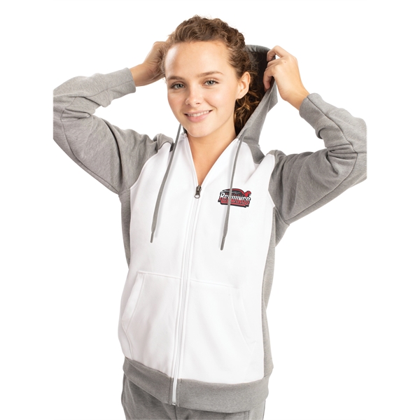 The Ladies' Three-Season Fleece Full Zip Hoodie is an Eco-Revive product... from ASI 37461 Augusta Sportswear