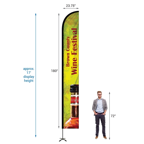 15' Portable Double Sided Half Drop Kit with Cross Base. ACTUAL... from ASI 80228 Quinn