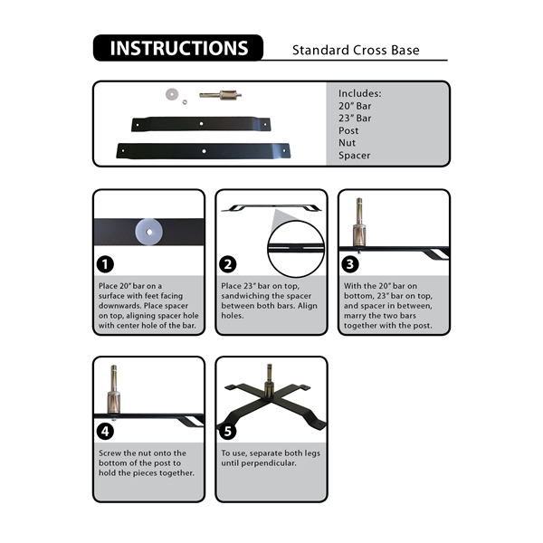 15' Portable Double Sided Half Drop Kit with Cross Base. ACTUAL... from ASI 80228 Quinn