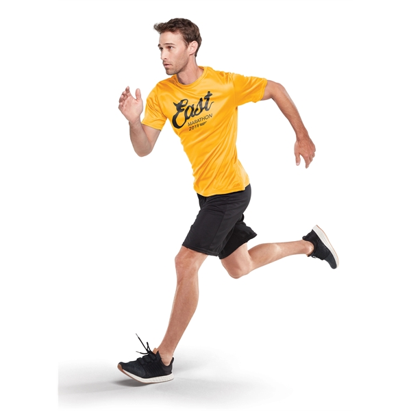 Polyester shorts for adults with moisture wicking, a 9-inch inseam, and... from ASI 37461 Augusta Sportswear / Augusta Sportswear, Inc. d/b/a Momentec Brands