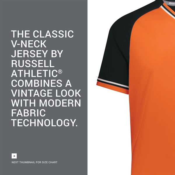 Classic V-Neck Jersey with 100% polyester wicking knit... from ASI 37461 Augusta Sportswear