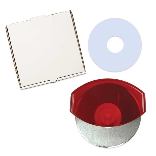 Pizza accessory set with gourmet pizza cutter, pizza box and coupon... from ASI 54040 Fey Promo / Mi Line by Fey