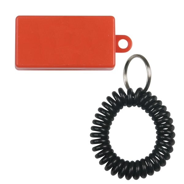 Two tone clicker with key ring and armband.... from ASI 54040 Fey Promo / Mi Line by Fey