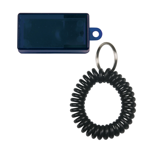 Two tone clicker with key ring and armband.... from ASI 54040 Fey Promo / Mi Line by Fey