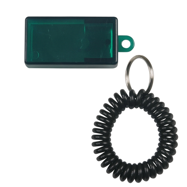 Two tone clicker with key ring and armband.... from ASI 54040 Fey Promo / Mi Line by Fey