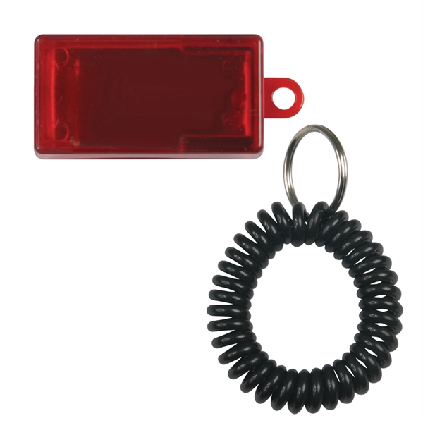 Two tone clicker with key ring and armband.... from ASI 54040 Fey Promo / Mi Line by Fey