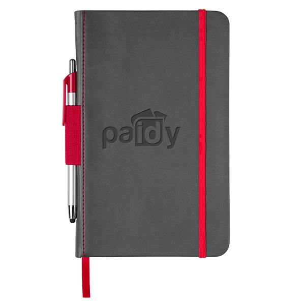 Journal with 80 lined sheets, a gray thermal PU cover, and... from ASI 88060 Snugz/USA Inc / Sweda®