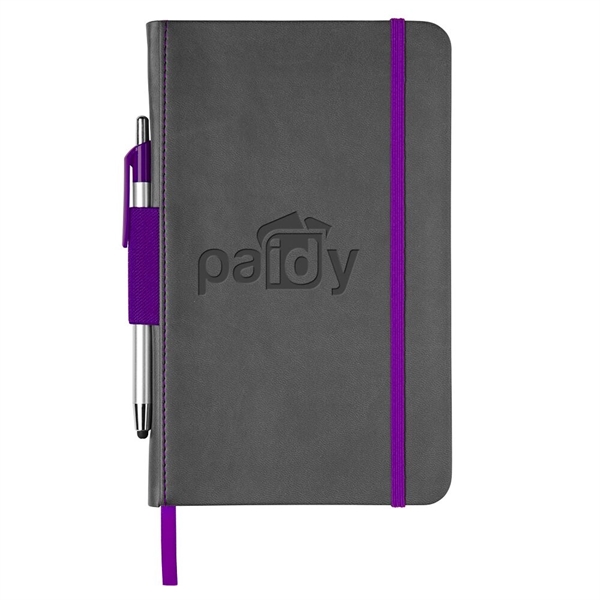 Journal with 80 lined sheets, a gray thermal PU cover, and... from ASI 88060 Snugz/USA Inc / Sweda®