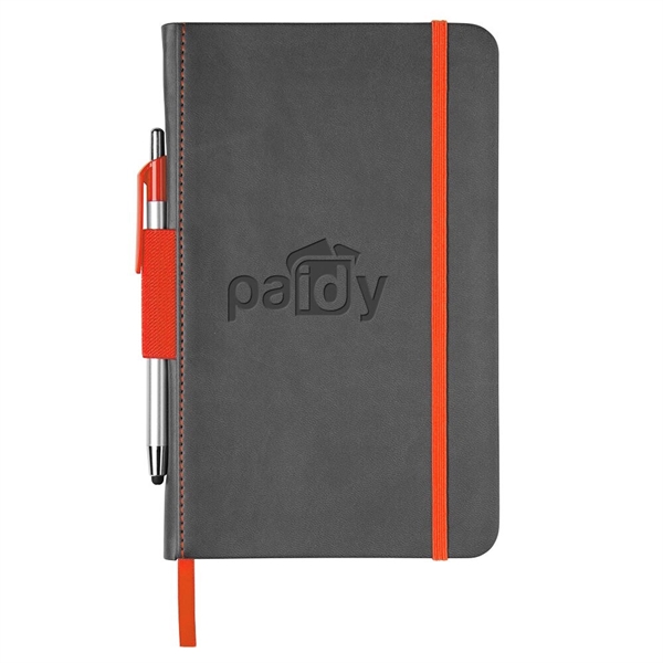 Journal with 80 lined sheets, a gray thermal PU cover, and... from ASI 88060 Snugz/USA Inc / Sweda®