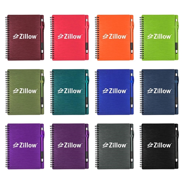 Spiral bound Mercury notebook set with 70 lined pages, a solid... from ASI 88060 Snugz/USA Inc / Sweda®