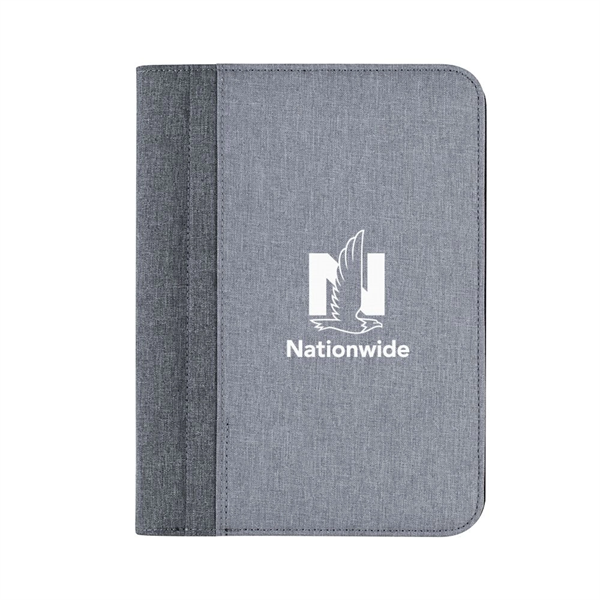 Linen-like full-zip portfolio with a built-in power bank, exterior pockets, tech... from ASI 88060 Snugz/USA Inc / Sweda®