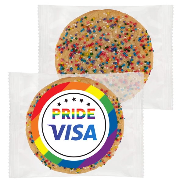 Pride sugar cookie with rainbow nonpareils.... from ASI 71685 Midnite Snax®